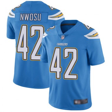 Los Angeles Chargers NFL Football Uchenna Nwosu Electric Blue Jersey Men Limited 42 Alternate Vapor Untouchable
